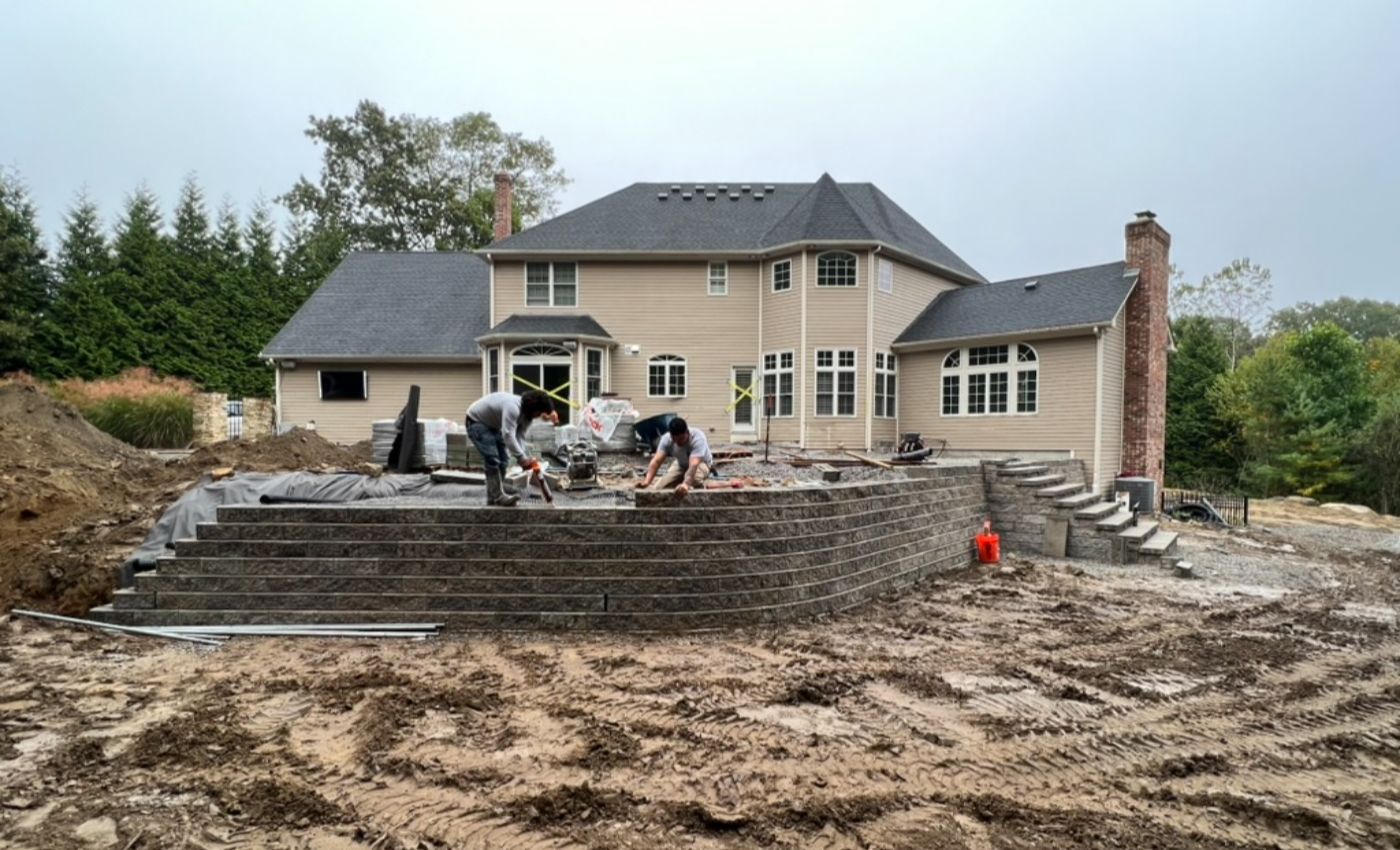 retaining walls installation-087
